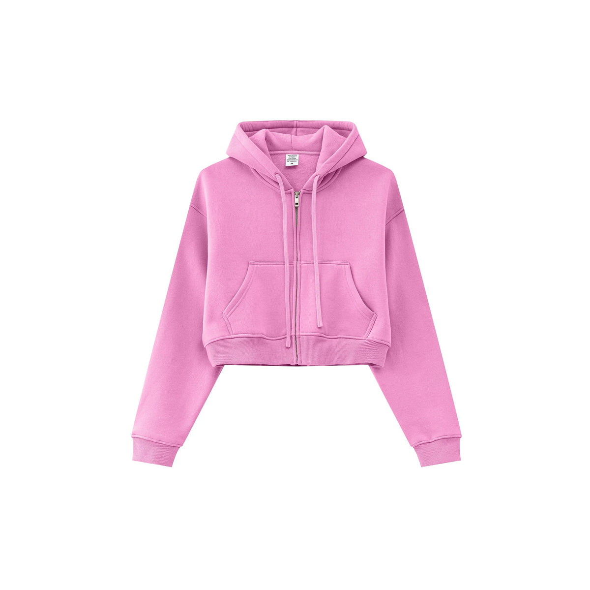 Cropped Zipped Up Hoodie-INNBLAC Fashion Apparel