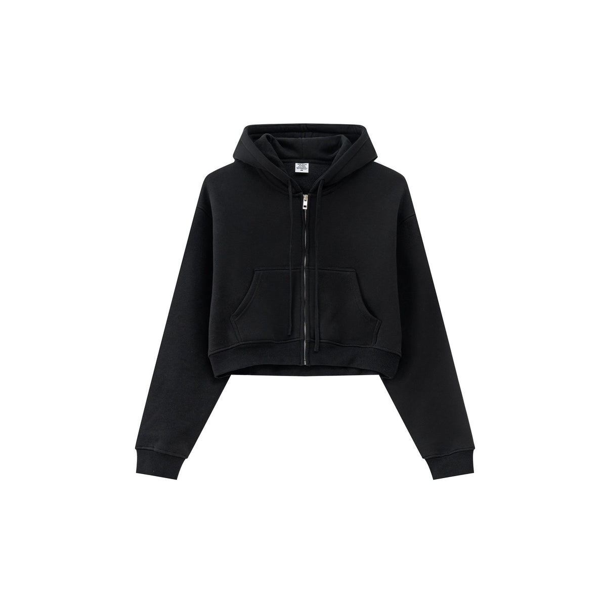 Cropped Zipped Up Hoodie-INNBLAC Fashion Apparel