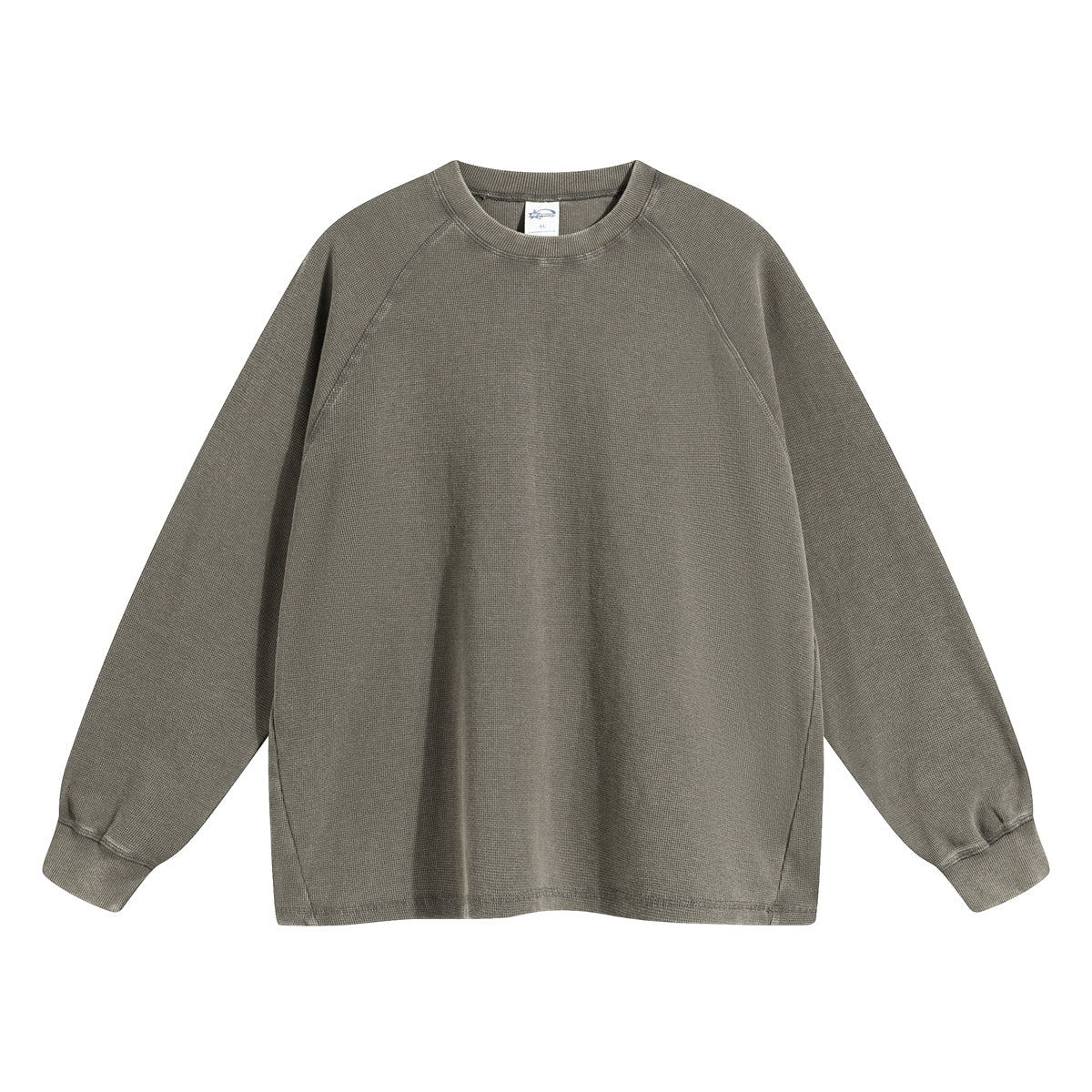 Women's Heavyweight Waffle-knit Long Sleeve T Shirt-INNBLAC Fashion Apparel