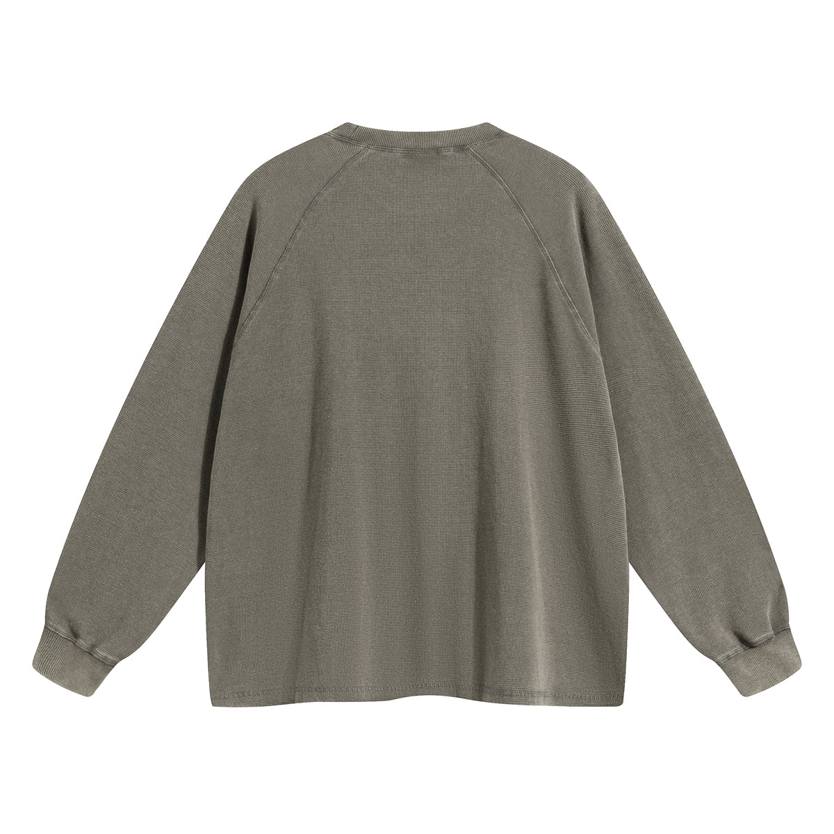 Women's Heavyweight Waffle-knit Long Sleeve T Shirt-INNBLAC Fashion Apparel