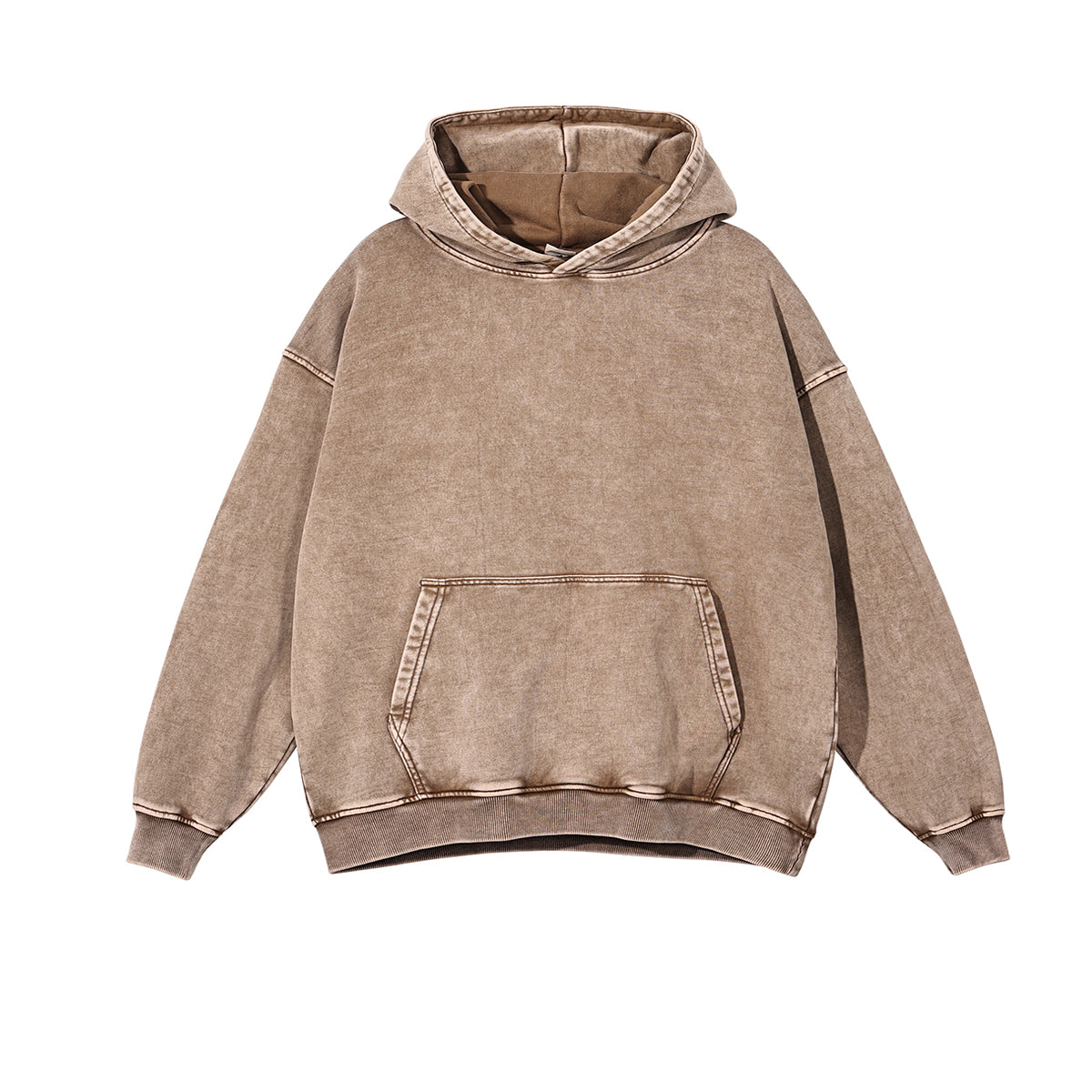 Women's Heavyweight Washed Kangaroo Pocket Hoodie-INNBLAC Fashion Apparel
