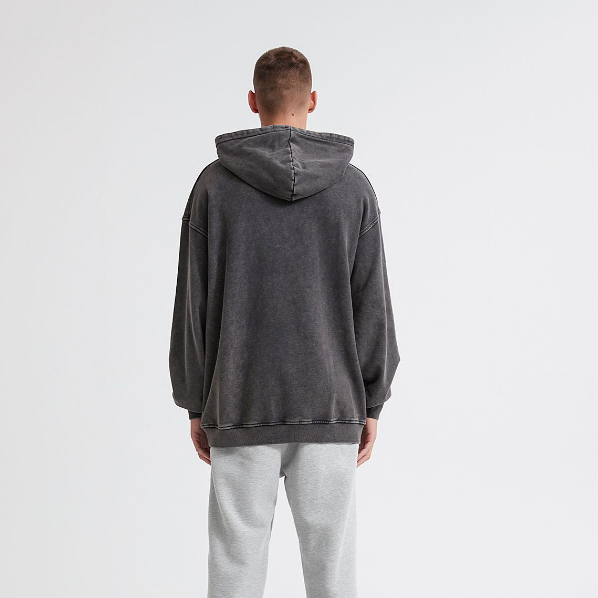 Heavyweight Washed Kangaroo Pocket Hoodie-INNBLAC Fashion Apparel
