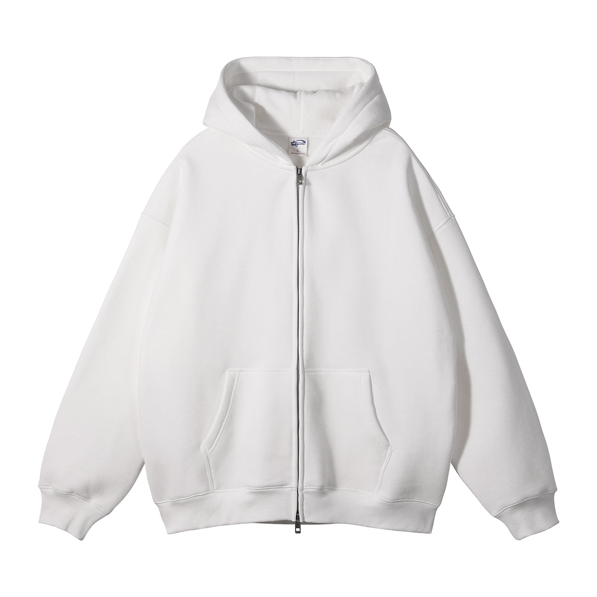 French Terry Double Slider Zip Hoodie-INNBLAC Fashion Apparel