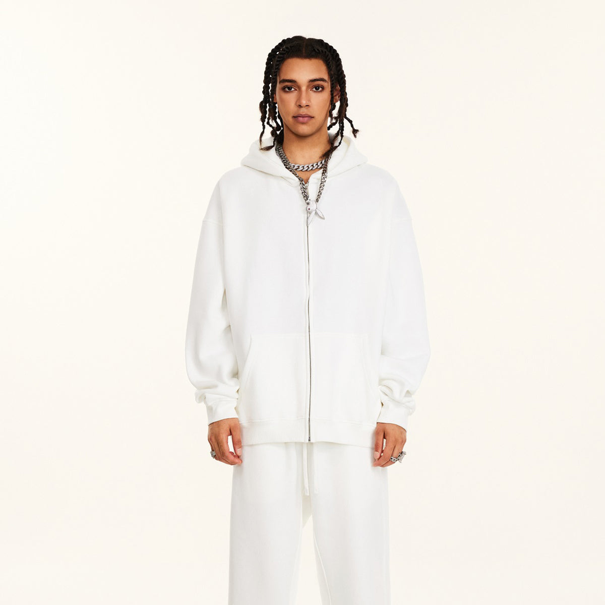 Oversized Full Zip Hoodie-INNBLAC Fashion Apparel