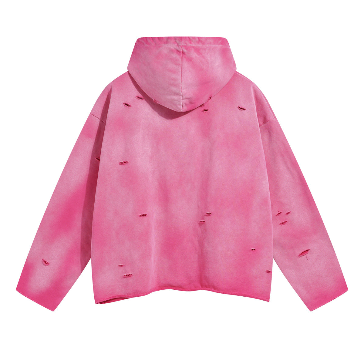 Women's Acid Washed Ripped Hoodie-INNBLAC Fashion Apparel