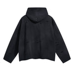 Women's Acid Washed Ripped Hoodie-INNBLAC Fashion Apparel