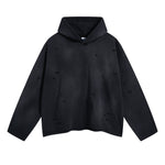 Women's Acid Washed Ripped Hoodie-INNBLAC Fashion Apparel