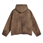 Women's Acid Washed Ripped Hoodie-INNBLAC Fashion Apparel