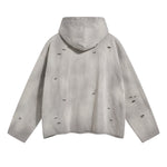 Women's Acid Washed Ripped Hoodie-INNBLAC Fashion Apparel