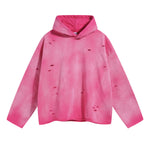 Women's Acid Washed Ripped Hoodie-INNBLAC Fashion Apparel