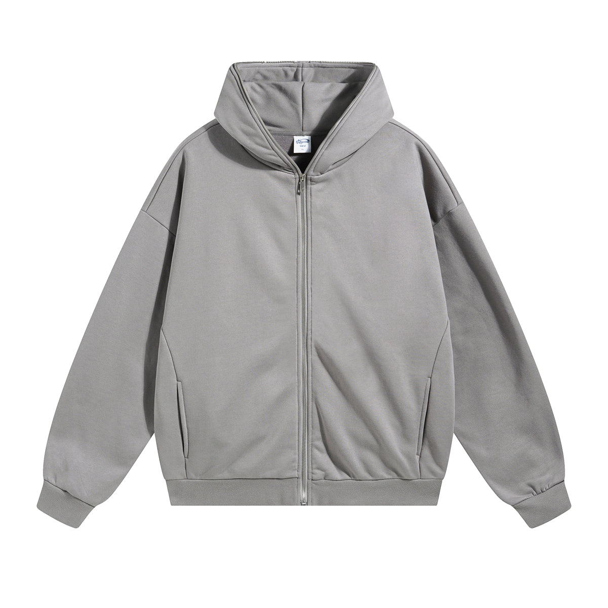 Solid Color Full Zip Hoodie-INNBLAC Fashion Apparel