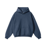 Solid Color Loose Fit Hoodie-INNBLAC Fashion Apparel