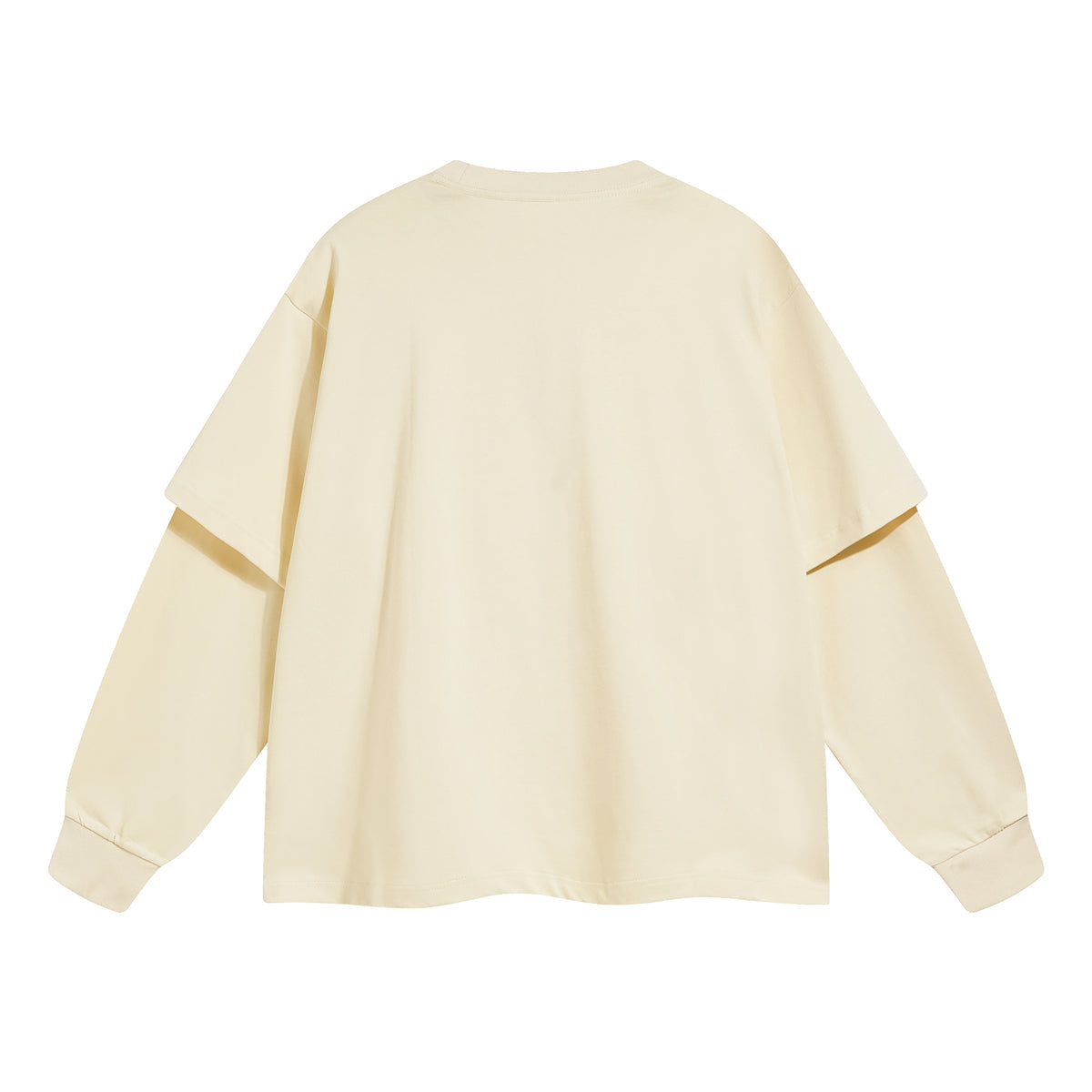 Solid Color Mock Two Piece Sweatshirt - Custom-INNBLAC Fashion Apparel