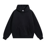 Solid Color Plush Lining Pullover Hoodie-INNBLAC Fashion Apparel