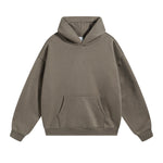 Solid Color Plush Lining Pullover Hoodie-INNBLAC Fashion Apparel