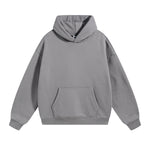 Solid Color Plush Lining Pullover Hoodie-INNBLAC Fashion Apparel