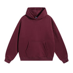 Solid Color Plush Lining Pullover Hoodie-INNBLAC Fashion Apparel