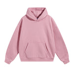 Solid Color Plush Lining Pullover Hoodie-INNBLAC Fashion Apparel