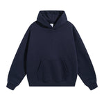 Solid Color Plush Lining Pullover Hoodie-INNBLAC Fashion Apparel