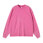 Stone Wash Long Sleeve T Shirt-INNBLAC Fashion Apparel