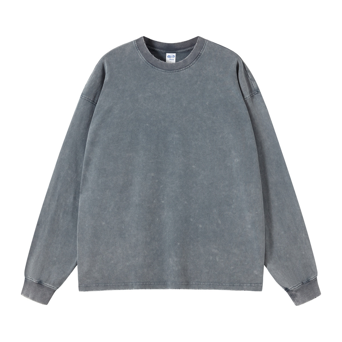 Stone Wash Long Sleeve T Shirt-INNBLAC Fashion Apparel