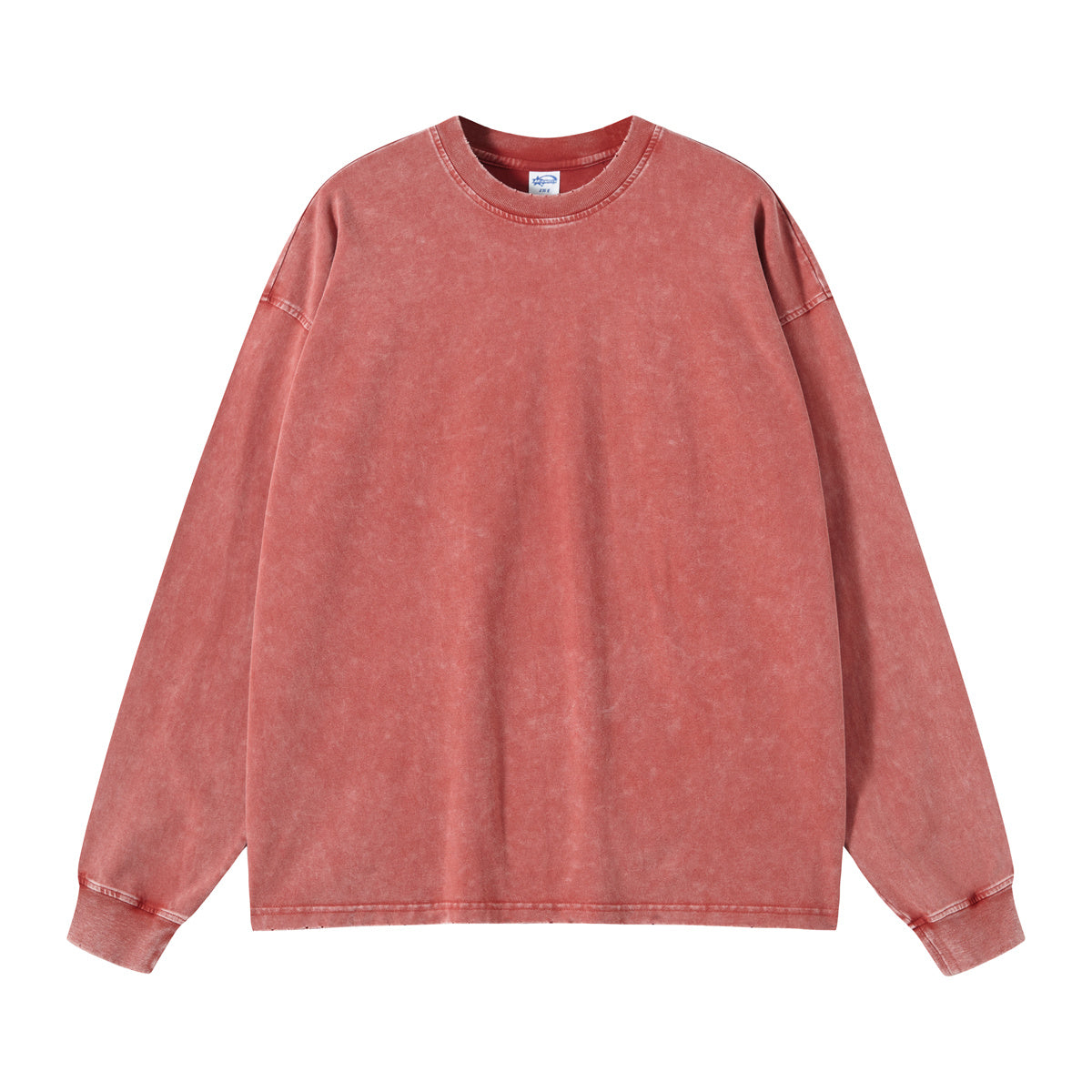 Stone Wash Long Sleeve T Shirt-INNBLAC Fashion Apparel