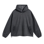 Vintage Spray Paint Elastic Hem Hoodie-INNBLAC Fashion Apparel