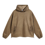 Vintage Spray Paint Elastic Hem Hoodie-INNBLAC Fashion Apparel