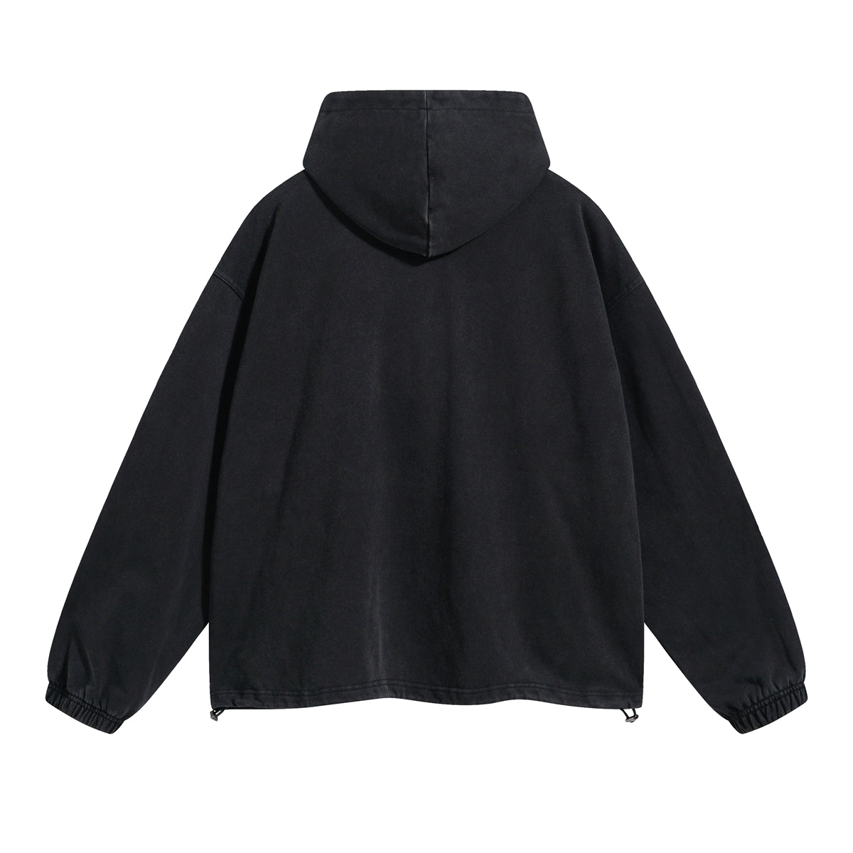 Vintage Spray Paint Elastic Hem Hoodie-INNBLAC Fashion Apparel