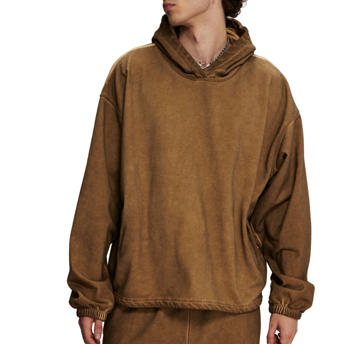 Vintage Spray Paint Elastic Hem Hoodie-INNBLAC Fashion Apparel