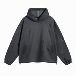 Vintage Spray Paint Ripped Hoodie-INNBLAC Fashion Apparel