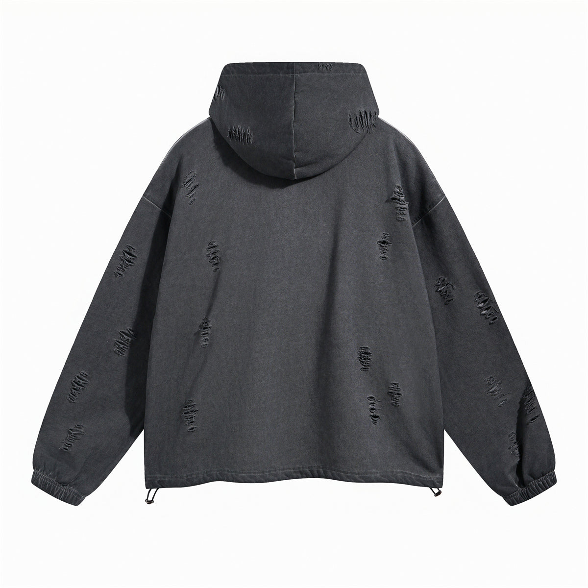Vintage Spray Paint Ripped Hoodie-INNBLAC Fashion Apparel