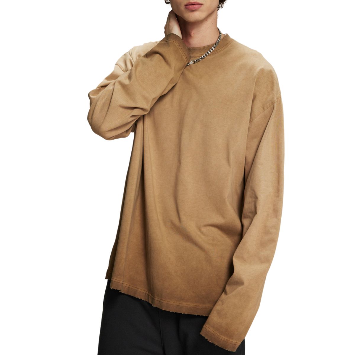 Vintage Wash Distressed Sweatshirt-INNBLAC Fashion Apparel