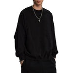 Vintage Washed Distressed Thick Sweatshirt-INNBLAC Fashion Apparel