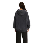 Women's Washed Distressed Thick Hoodie-INNBLAC Fashion Apparel