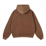 Washed Distressed Thick Hoodie-INNBLAC Fashion Apparel