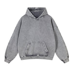 Washed Distressed Thick Hoodie-INNBLAC Fashion Apparel