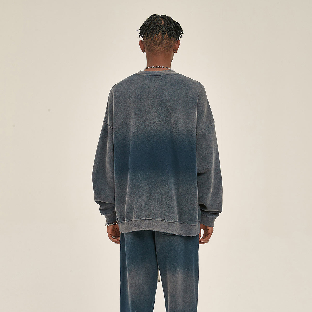 Washed French Terry Kangaroo Pocket Sweatshirt-INNBLAC Fashion Apparel