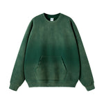 Washed French Terry Kangaroo Pocket Sweatshirt-INNBLAC Fashion Apparel