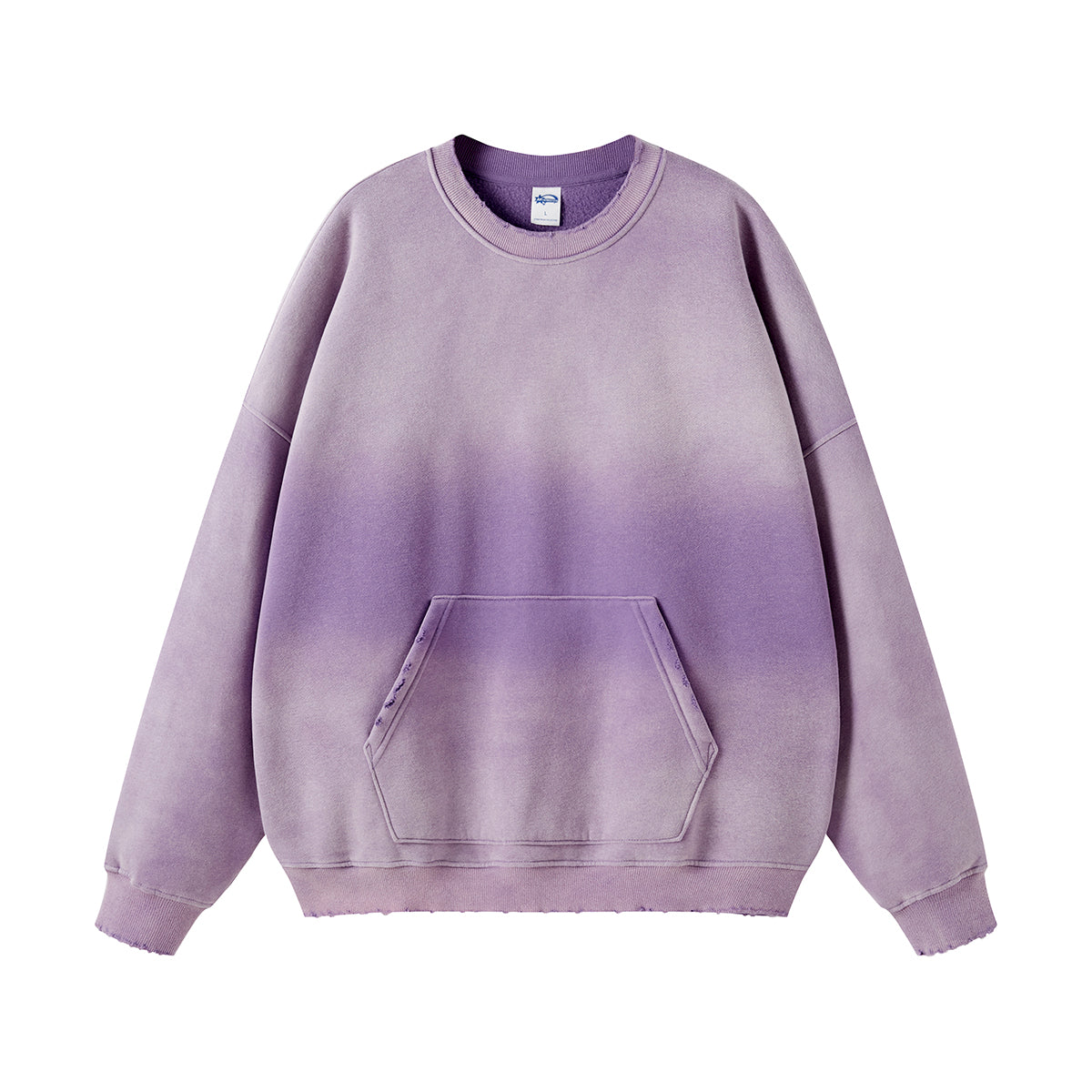 Washed French Terry Kangaroo Pocket Sweatshirt-INNBLAC Fashion Apparel