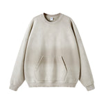 Washed French Terry Kangaroo Pocket Sweatshirt-INNBLAC Fashion Apparel