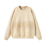 Washed French Terry Kangaroo Pocket Sweatshirt-INNBLAC Fashion Apparel
