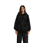 Women's Acid Wash Faded Ripped Hoodie-INNBLAC Fashion Apparel
