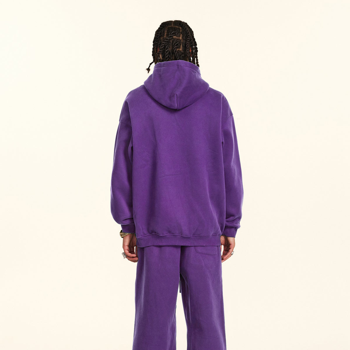 Solid Color Loose Fit Hoodie-INNBLAC Fashion Apparel