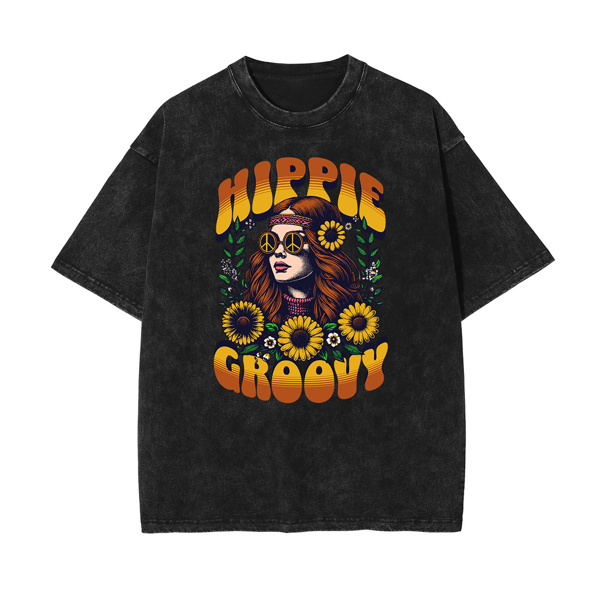 Stone Wash Summer Vacation Pattern Tee