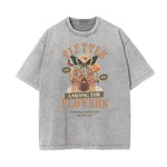 Washed Cotton Blossom Pattern Tee