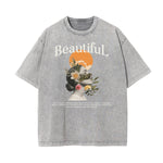 Washed Cotton Blossom Pattern Tee