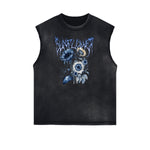 Frayed Edge Blossom Graphic Muscle Tank