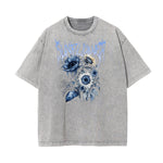 Washed Cotton Blossom Pattern Tee
