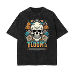 Washed Faded Blossom Pattern Tee